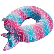 Load image into Gallery viewer, Mermaid Tail Memory Foam Travel Neck Pillow - Pink