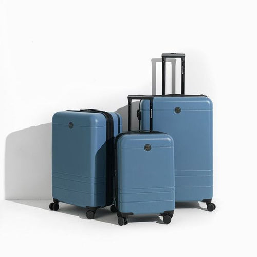 Bon Voyage Aero Collection 3 Piece Luggage Set - Dusty Blue