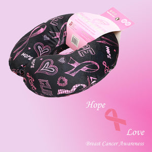 Breast Cancer Awareness Memory Foam Travel Neck Pillows