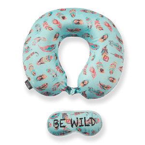 Eye Mask Memory Foam Travel Neck Pillow - BE WILD