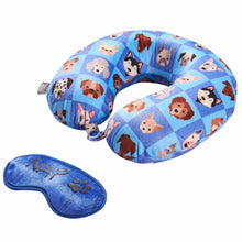 Load image into Gallery viewer, Eye Mask Memory Foam Travel Neck Pillow - Dog Nap