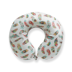 Stylish Pattern Design Memory Foam Travel Neck Pillow - Feather