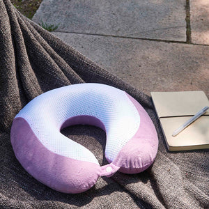 Gel Infused Memory Foam Travel Neck Pillow - Purple