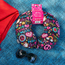Load image into Gallery viewer, Girls Favorite Memory Foam Travel Neck Pillow - Peace Love