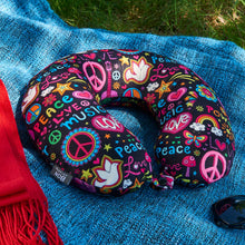 Load image into Gallery viewer, Girls Favorite Memory Foam Travel Neck Pillow - Peace Love