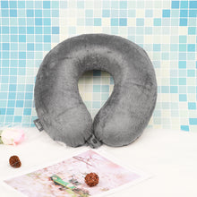 Load image into Gallery viewer, Classic Memory Foam Travel Neck Pillow - Grey