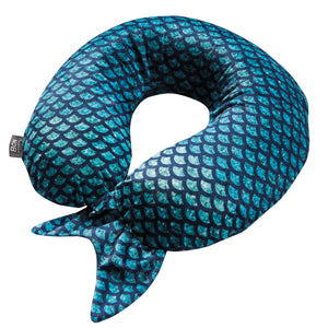 Mermaid Tail Memory Foam Travel Neck Pillow - Green