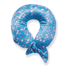 Load image into Gallery viewer, Mermaid Tail Memory Foam Travel Neck Pillow - Blue