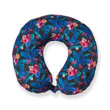 Load image into Gallery viewer, Midnight Jungle Memory Foam Travel Neck Pillow - Dark Blue