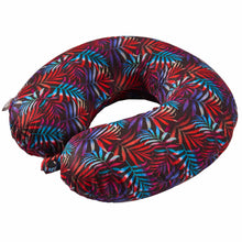 Load image into Gallery viewer, Midnight Jungle Memory Foam Travel Neck Pillow - red