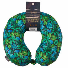 Load image into Gallery viewer, Midnight Jungle Memory Foam Travel Neck Pillow - Green