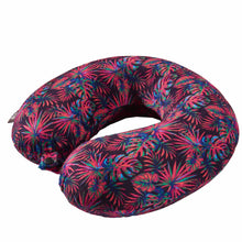 Load image into Gallery viewer, Midnight Jungle Memory Foam Travel Neck Pillow - Purple