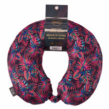 Load image into Gallery viewer, Midnight Jungle Memory Foam Travel Neck Pillow - Purple