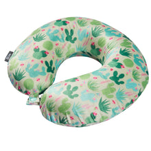 Load image into Gallery viewer, Stylish Pattern Design Memory Foam Travel Neck Pillow - Green Cactus