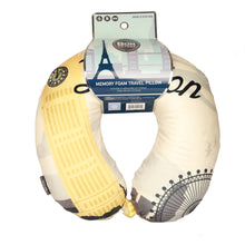 Load image into Gallery viewer, World Edition Memory Foam Travel Neck Pillow - London Yellow
