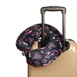 Breast Cancer Awareness Memory Foam Travel Neck Pillows