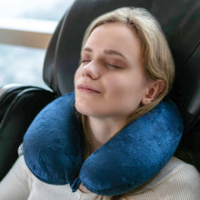 Load image into Gallery viewer, Classic Memory Foam Travel Neck Pillow - Navy