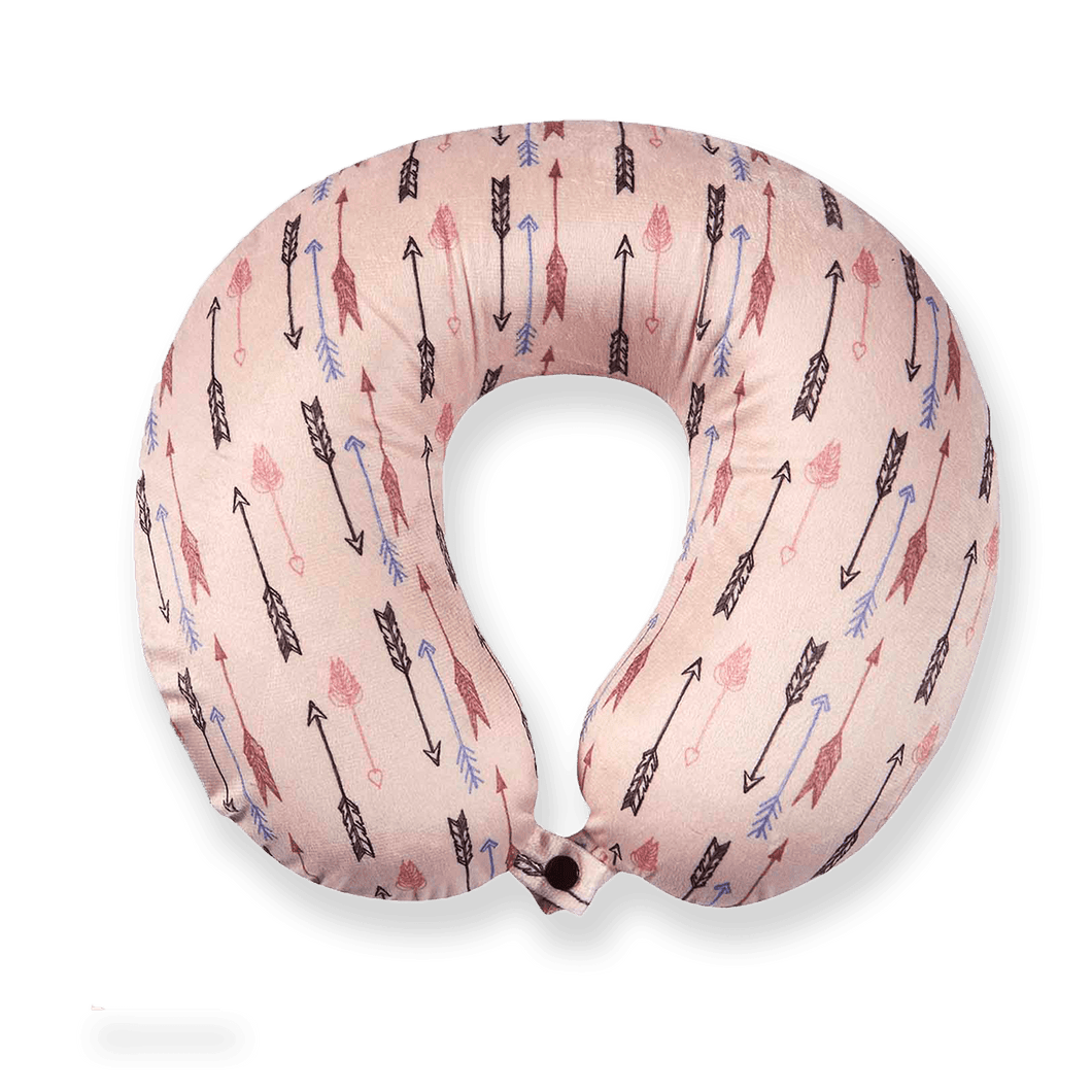 Stylish Pattern Design Memory Foam Travel Neck Pillow - Arrows