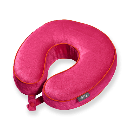 Premium Memory Foam Travel Neck Pillow - Red